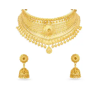 Classic Gold Bridal Choker Necklace