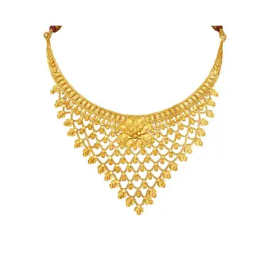 Elegant Floral Gold Necklace