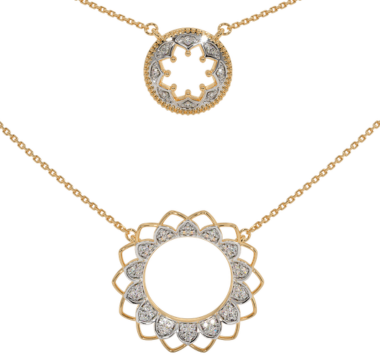 he Circle Around Petal Necklace